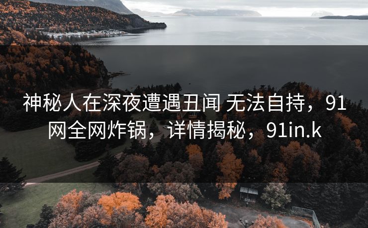 神秘人在深夜遭遇丑闻 无法自持，91网全网炸锅，详情揭秘，91in.k